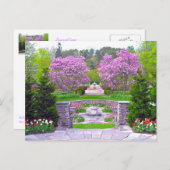 「春イン開花キングウッドセンターとガーデン ポストカード (正面/裏面)