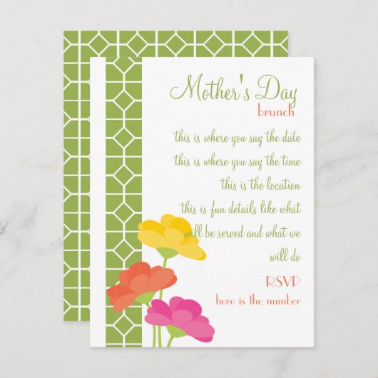 春イン開花 招待状 (正面/裏面)