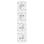 春イースターウォーターカラー要素 ショートテーブルランナー (正面)