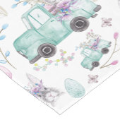 春イースターウォーターカラー要素 ショートテーブルランナー (コーナー)