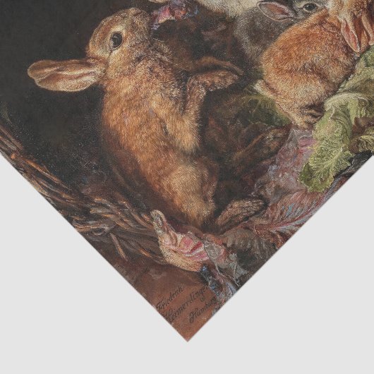 春イースターウサギの切り離し素朴 薄葉紙 (詳細)