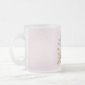 春イースターエッグ鳥の花フローラ フロストグラスマグカップ (左)