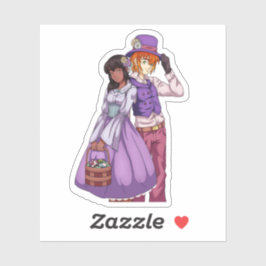 春イースターカップル シール