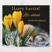 春イースタークロカスバブルきらめくワインラベル スパークリングワインラベル (シングルラベル)