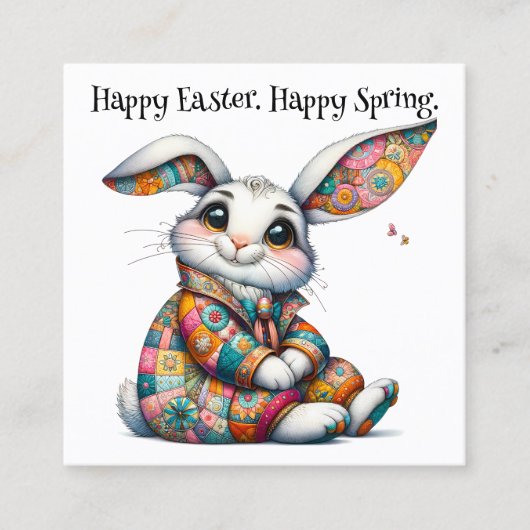 春イースターハンドアウト – 戻る参照! スクエア名刺 (正面)