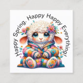 春イースターハンドアウト – 戻る参照! スクエア名刺 (正面)