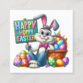 春イースターハンドアウト – 戻る参照！ スクエア名刺 (正面)