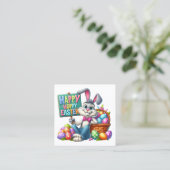 春イースターハンドアウト – 戻る参照！ スクエア名刺 (スタンド正面)