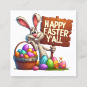 春イースターハンドアウト – 戻る参照！ スクエア名刺 (正面)