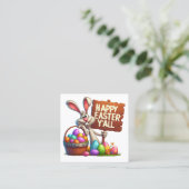 春イースターハンドアウト – 戻る参照！ スクエア名刺 (スタンド正面)