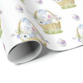 春イースターバスケットパステルギフトラッピング紙 ラッピングペーパー (ロールコーナー)