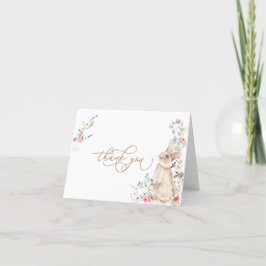 春イースターバニーベビーシャワーサンキューカード サンキューカード