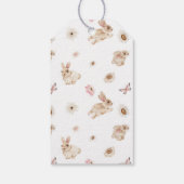 春イースターバニーベビーシャワーメッセージカード ギフトタグ (裏面)