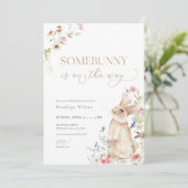 春イースターバニーベビーシャワー招待状 招待状 (スタンド正面)