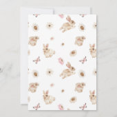 春イースターバニーベビーシャワー招待状 招待状 (裏面)