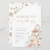 春イースターバニーベビーシャワー招待状 招待状 (正面/裏面)