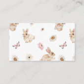 春イースターバニー赤ちゃんシャワーおむつラッフルカード プレイスカード (裏面)