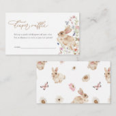 春イースターバニー赤ちゃんシャワーおむつラッフルカード プレイスカード (正面/裏面)