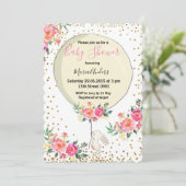 春イースターベビーシャワーの招待 招待状 (スタンド正面)