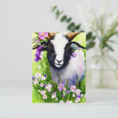 春イースターヤギフローラ水の色はがき ポストカード (スタンド正面)