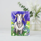 春イースターヤギフローラ水の色はがき ポストカード (スタンド正面)