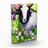 春イースターヤギフローラ水色 フォトブロック (左)