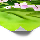 春イースターヤギフローラ水色 ポスター (角)