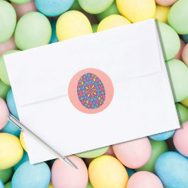 春イースター飾卵のクラシック丸いステッカー ラウンドシール