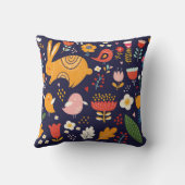 春イースター：花、バンニーコレクション クッション (裏面)