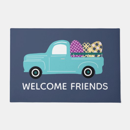 春ウェルカムマットフォーホームデコー ドアマット (正面)