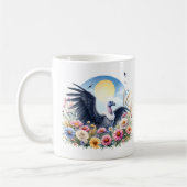 春ウォーターカラーコンドル – Kid Mug コーヒーマグカップ (左)