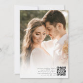 春ウォーターカラーコーラルピーチ結婚フローラの写真 招待状 (裏面)