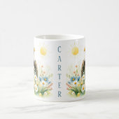 春ウォーターカラーバルドイーグル – Kid Mag コーヒーマグカップ (中央)