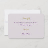 春ウォーターカラーフローラオーキッドブリデスメイド 招待状 (裏面)