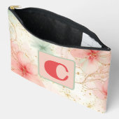 春ウォーターカラーフローラガーデンモノグラム アクセサリーポーチ (見開き)