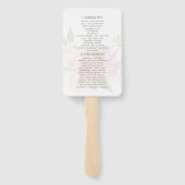 春ウォーターカラープオーニー結婚式 プログラム ハンドファン (裏面)