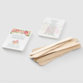 春ウォーターカラープオーニー結婚式 プログラム ハンドファン (組立なし)