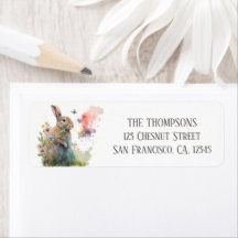 春ウォーターカラーラビットフラワーズ差出人住所