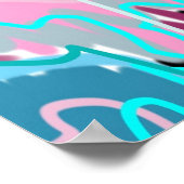 春ウォーターズ抽象芸術アート ポスター (角)