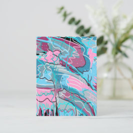 春ウォーターズ抽象芸術アート ポストカード