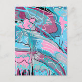 春ウォーターズ抽象芸術アート ポストカード (正面)