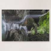 春ウォーターフォールズアットワトキンズグレン ジグソーパズル (横)