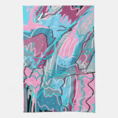 春ウォーター抽象芸術プリント キッチンタオル (縦)