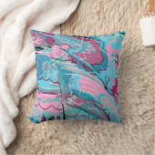 春ウォーター抽象芸術プリント クッション (ブランケット)