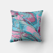 春ウォーター抽象芸術プリント クッション (裏面)
