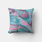 春ウォーター抽象芸術プリント クッション (正面)