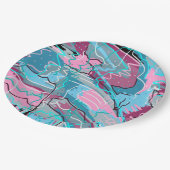 春ウォーター抽象芸術プリント ペーパープレート (アングル)