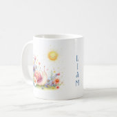 春ウォーター色カタツムリ – Kid Mug コーヒーマグカップ (正面左)