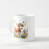 春ウォーター色テキサス州Longhorn コーヒーマグカップ (正面左)