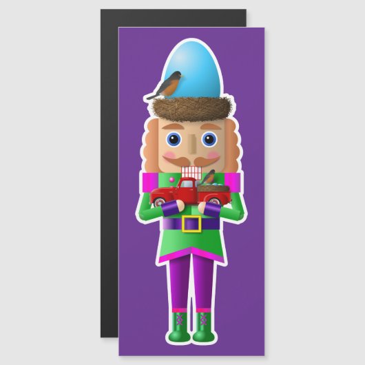 春ウッドランドナツクラッカーと小さな赤いトラック (正面/裏面)